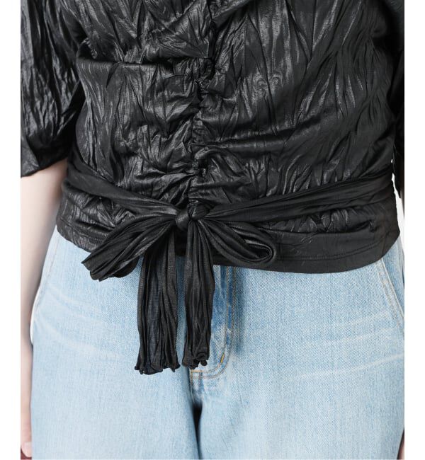 IENA「5-knot/ファイブノット CRINKLE-FIN KNOT TOPS ブラウス 5KIE-CRCL-0003」|シャツ・ブラウス|