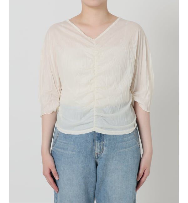 IENA「5-knot/ファイブノット CRINKLE-FIN KNOT TOPS ブラウス 5KIE-CRCL-0003」|シャツ・ブラウス|