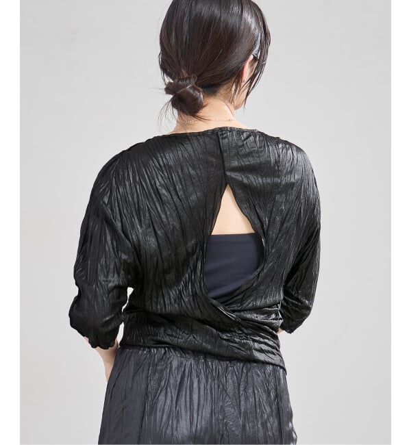 IENA「5-knot/ファイブノット CRINKLE-FIN KNOT TOPS ブラウス 5KIE-CRCL-0003」|シャツ・ブラウス|