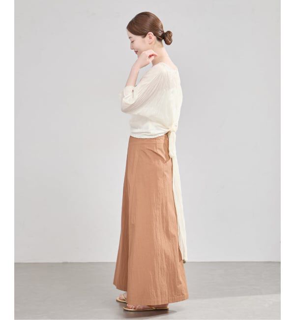 IENA「5-knot/ファイブノット CRINKLE-FIN KNOT TOPS ブラウス 5KIE-CRCL-0003」|シャツ・ブラウス|