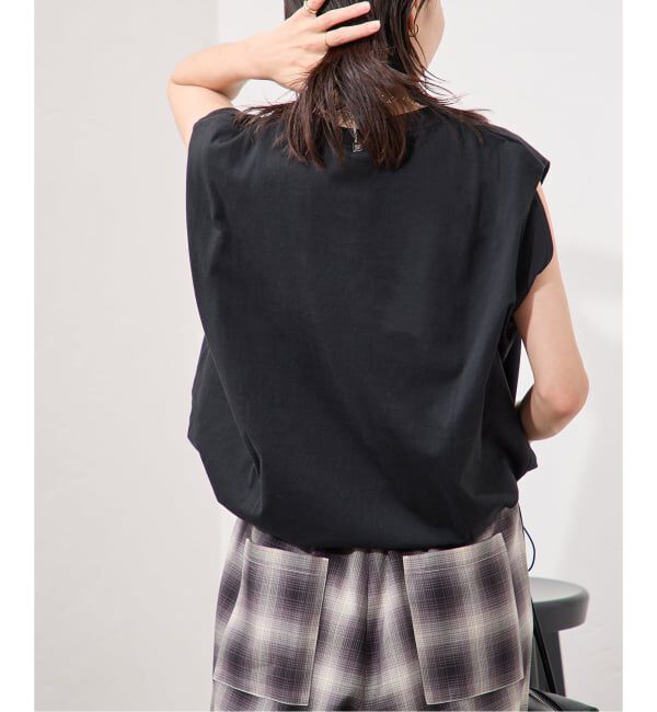 JOURNAL STANDARD「《追加》シャーリングノースリーブＴシャツ」|Tシャツ・カットソー|