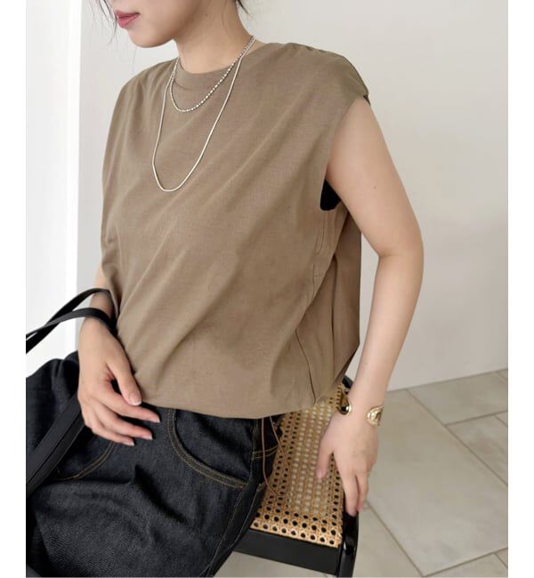 JOURNAL STANDARD「《追加》シャーリングノースリーブＴシャツ」|Tシャツ・カットソー|