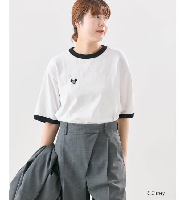 journal standard L'essage「《追加》【JANE SMITH/ジェーンスミス】 MICKEY FACE RINGER Tシャツ」|Tシャツ・カットソー|