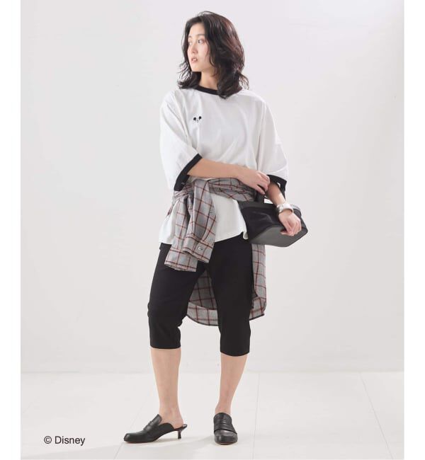 journal standard L'essage「《追加》【JANE SMITH/ジェーンスミス】 MICKEY FACE RINGER Tシャツ」|Tシャツ・カットソー|