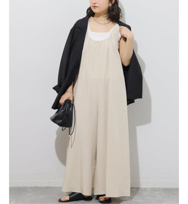 JOURNAL STANDARD relume「S/P/Lギャザーサロペット」|オールインワン|ベージュ
