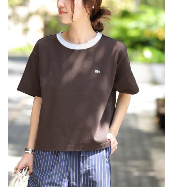 JOURNAL STANDARD relume「《追加》別注【LACOSTE/ラコステ】リンガーTシャツ」|Tシャツ・カットソー|ブラウン