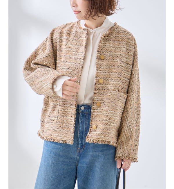 journal standard L'essage「《予約》GIOLICA TWEED ドルマンジャケット」|その他|