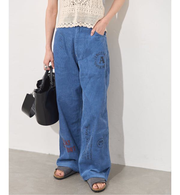 JOURNAL STANDARD「別注【PAYDAY/ペイデイ】 For JSコーデュロイプリント パンツ」|その他|ブルー A