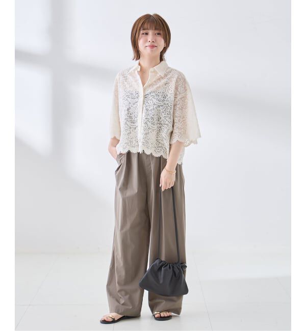 journal standard L'essage「オーガニックコットンMIXレースシャツ」|シャツ・ブラウス|