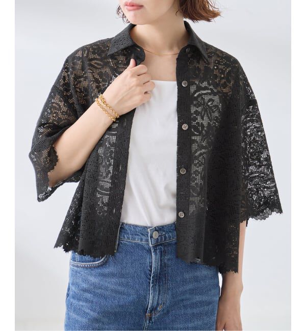 journal standard L'essage「オーガニックコットンMIXレースシャツ」|シャツ・ブラウス|