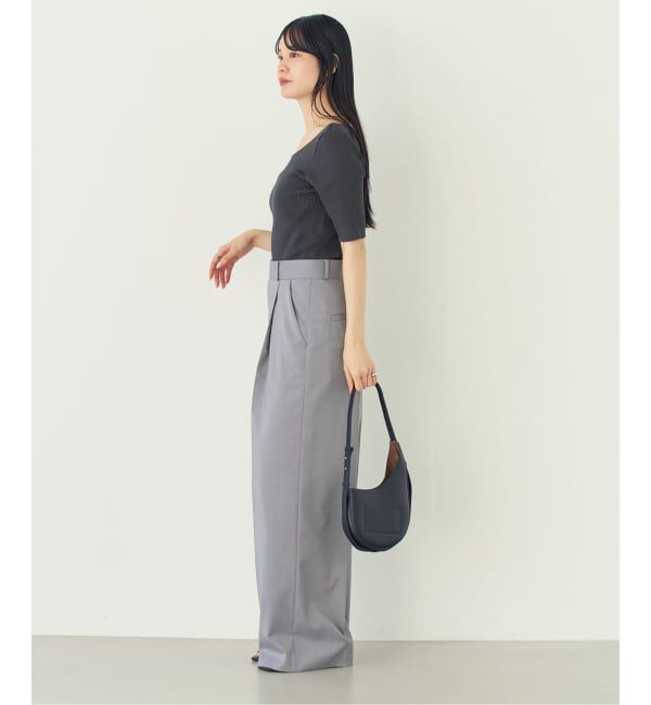 NOBLE「《追加・セットアップ対応》エステルツイルストレッチスラックスパンツ」|スラックス|