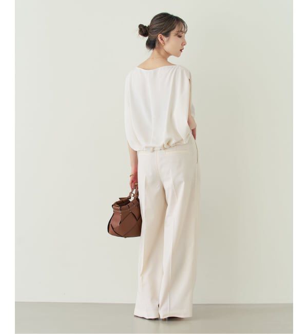 NOBLE「《追加・セットアップ対応》エステルツイルストレッチスラックスパンツ」|スラックス|