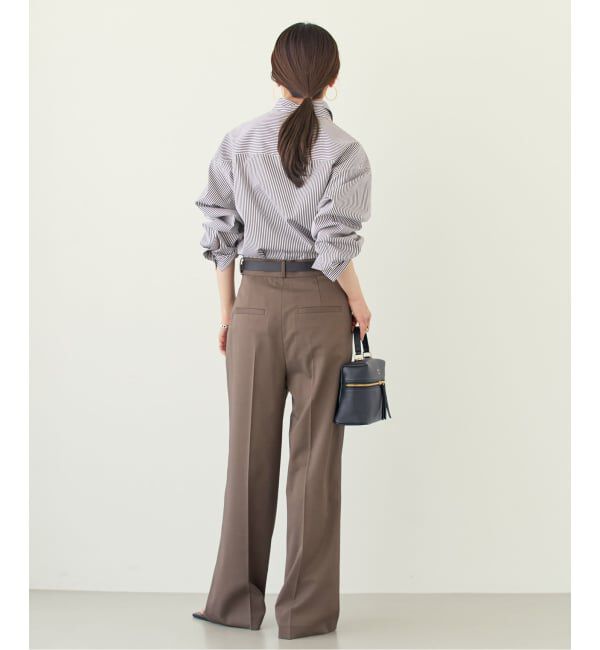 NOBLE「《追加・セットアップ対応》エステルツイルストレッチスラックスパンツ」|スラックス|
