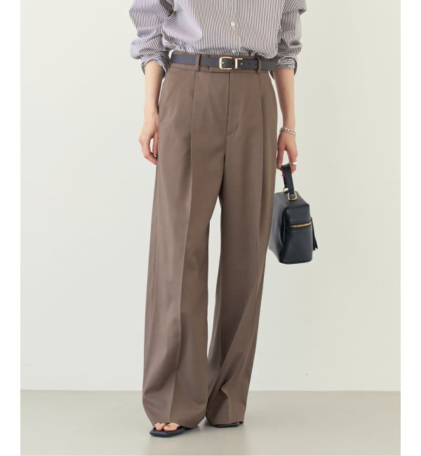 NOBLE「《追加・セットアップ対応》エステルツイルストレッチスラックスパンツ」|スラックス|