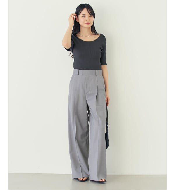 NOBLE「《追加・セットアップ対応》エステルツイルストレッチスラックスパンツ」|スラックス|