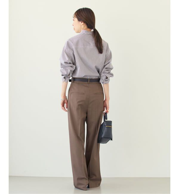 NOBLE「《追加・セットアップ対応》エステルツイルストレッチスラックスパンツ」|スラックス|
