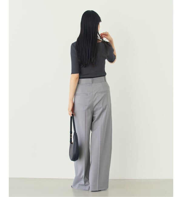 NOBLE「《追加・セットアップ対応》エステルツイルストレッチスラックスパンツ」|スラックス|