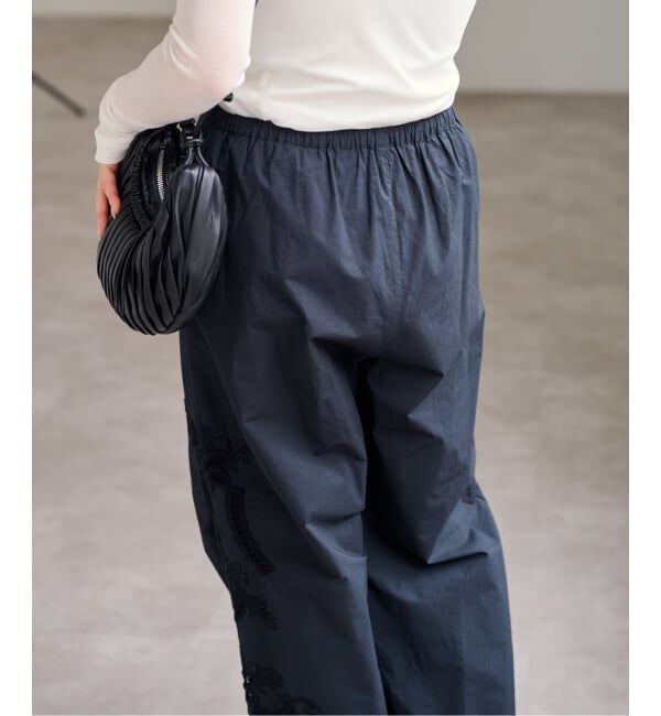 U by SPICK&SPAN「サイド刺繍パンツ」|スラックス|