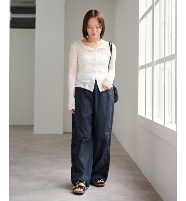 U by SPICK&SPAN「サイド刺繍パンツ」|スラックス|