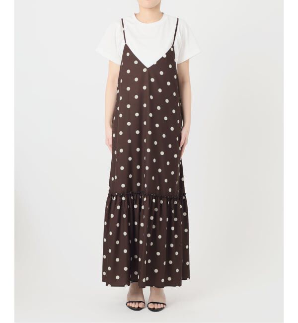 Spick and Span「《WEB限定 / 追加予約》ドットティアードキャミソールワンピース」|ワンピース|