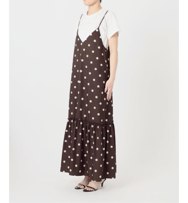 Spick and Span「《WEB限定 / 追加予約》ドットティアードキャミソールワンピース」|ワンピース|