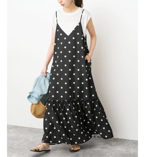 Spick and Span「《WEB限定 / 追加予約》ドットティアードキャミソールワンピース」|ワンピース|