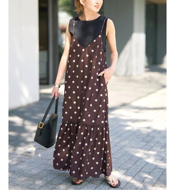Spick and Span「《WEB限定 / 追加予約》ドットティアードキャミソールワンピース」|ワンピース|