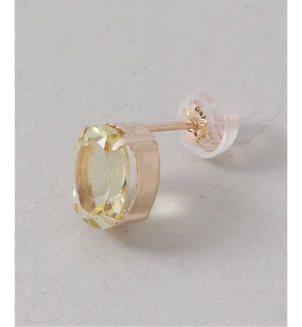 Lilas by Spick&Span「《予約》レモンクォーツスタッドピアス K10（両耳）」|ピアス|