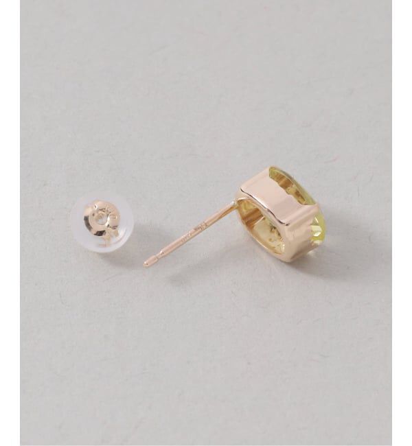 Lilas by Spick&Span「《予約》レモンクォーツスタッドピアス K10（両耳）」|ピアス|