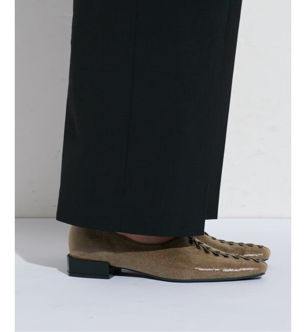 GRISE「《予約/WEB+一部店舗限定》GRISEレザースクエアBRAIDEDフラット」|その他|