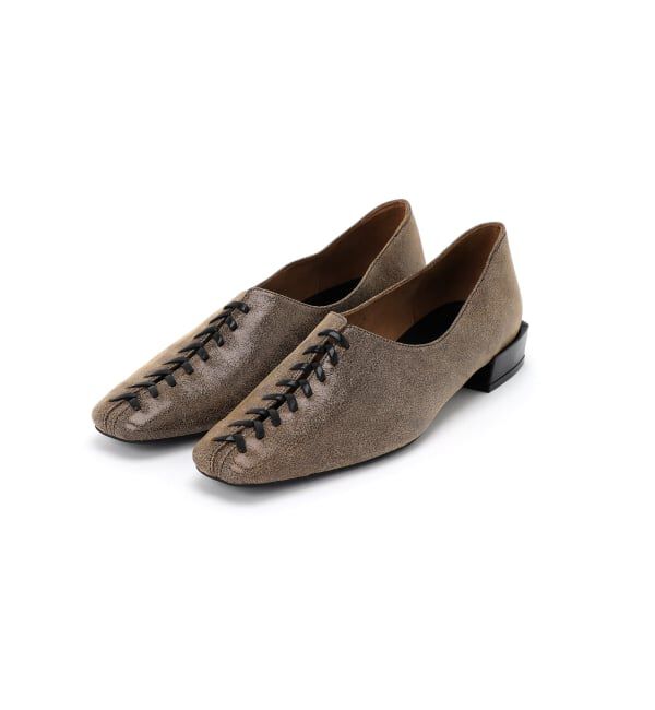 GRISE「《予約/WEB+一部店舗限定》GRISEレザースクエアBRAIDEDフラット」|その他|
