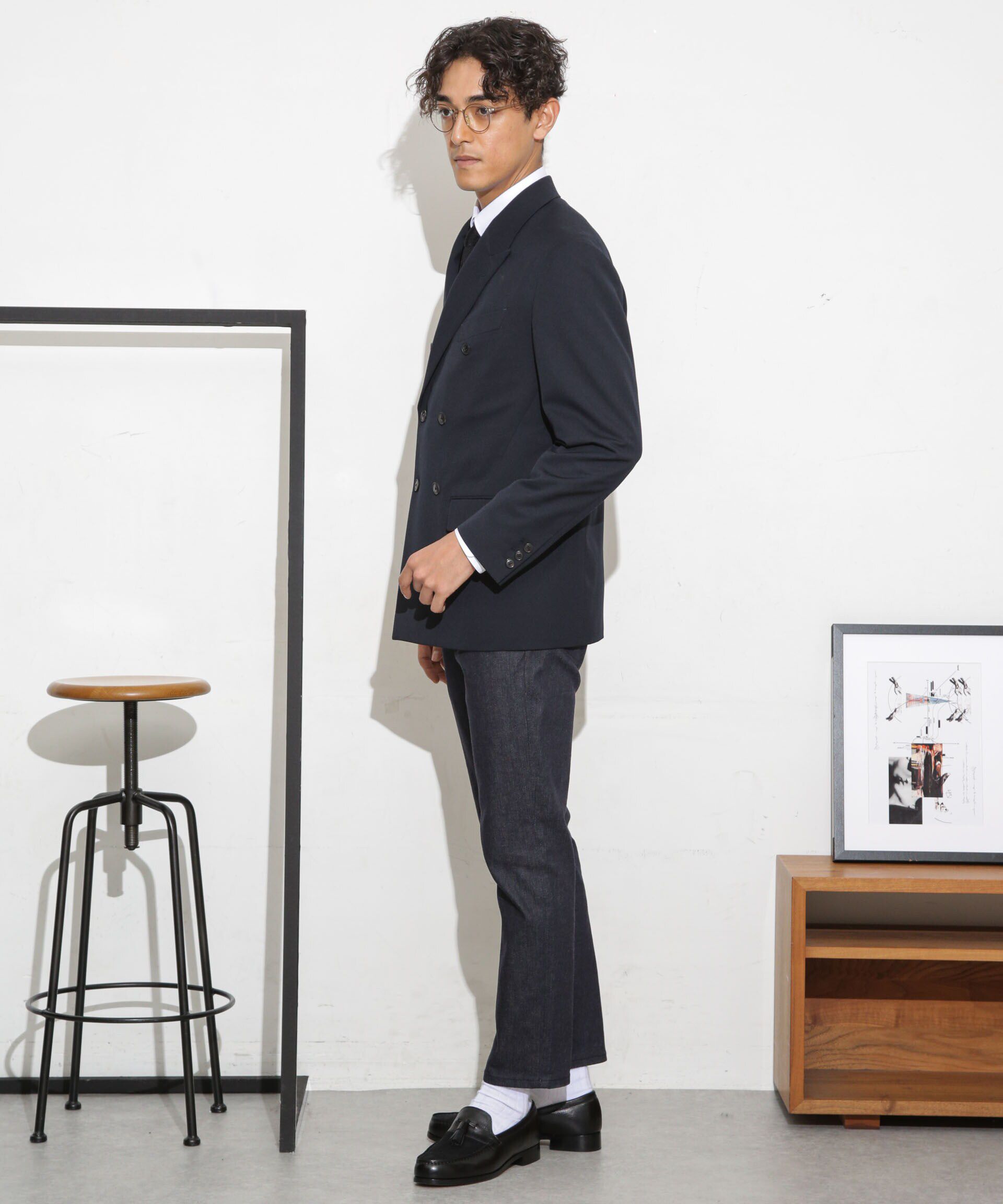 nano･universe「LB.03/｢ESSENTIAL LINE｣ノンフェイドスキニースラックス」|デニム|