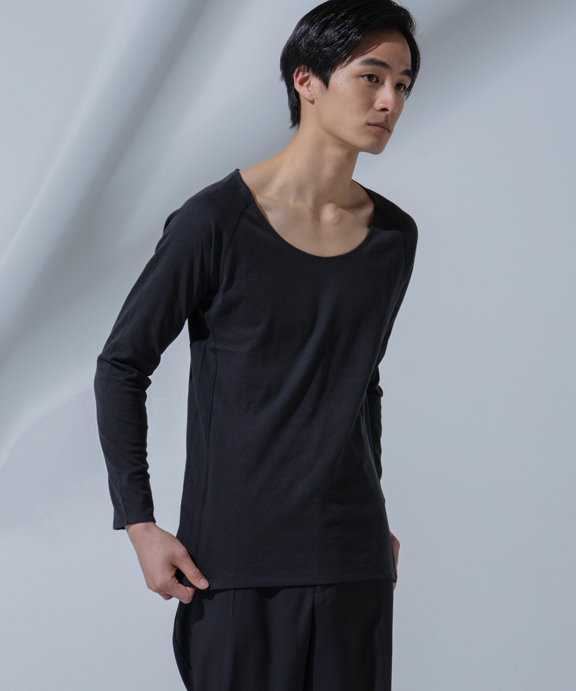 NANO universe「Anti Soaked(R)Plus インナーTシャツ 長袖」|Tシャツ・カットソー|