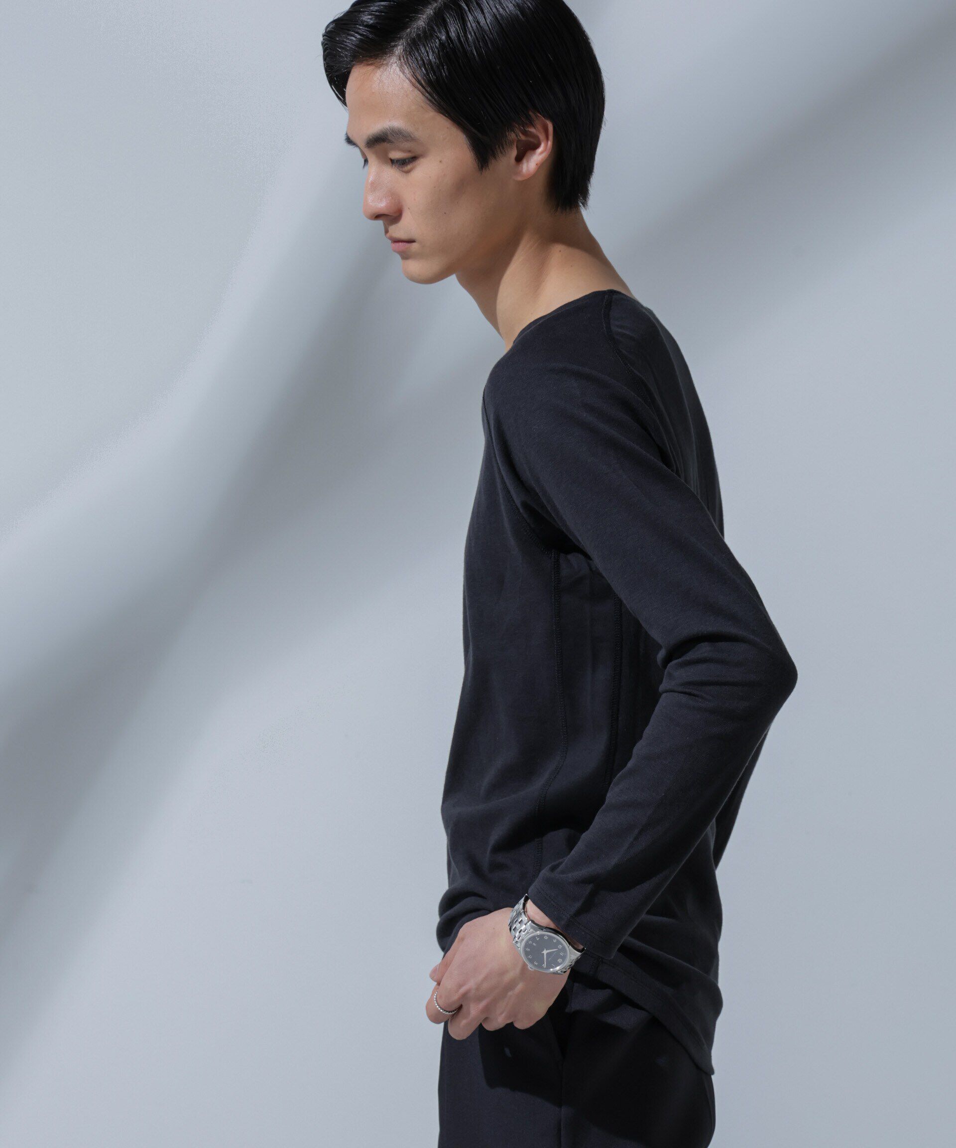 NANO universe「Anti Soaked(R)Plus インナーTシャツ 長袖」|Tシャツ・カットソー|