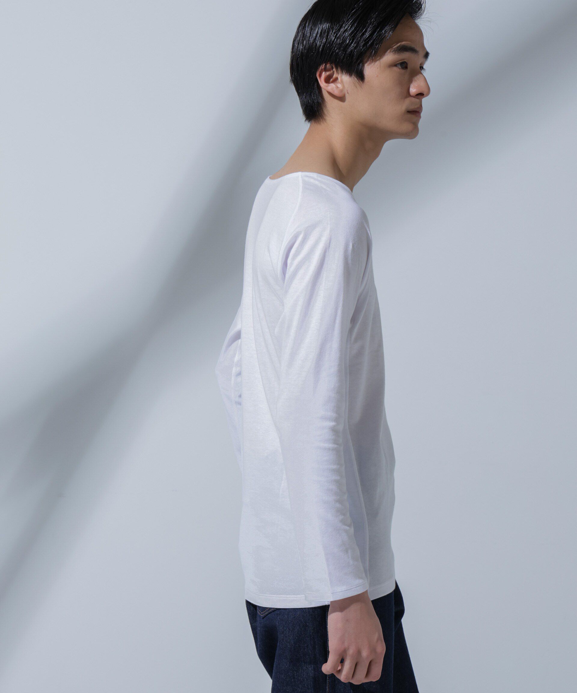 NANO universe「Anti Soaked(R)Plus インナーTシャツ 長袖」|Tシャツ・カットソー|