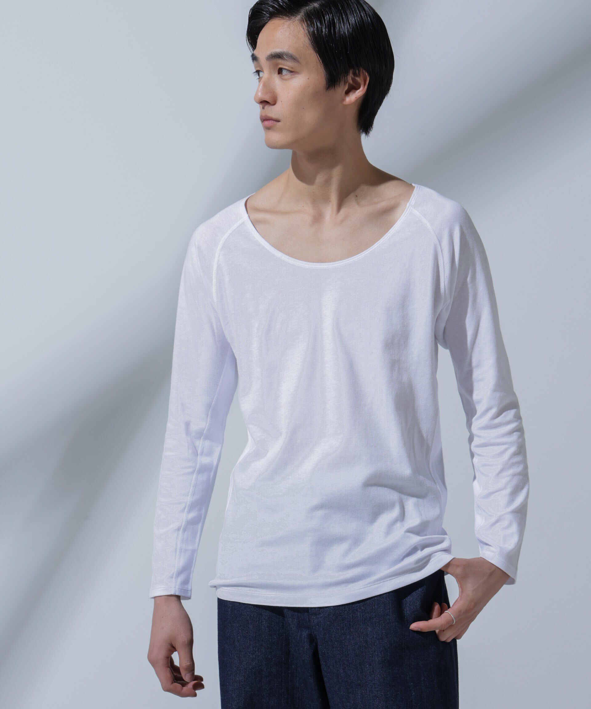 NANO universe「Anti Soaked(R)Plus インナーTシャツ 長袖」|Tシャツ・カットソー|