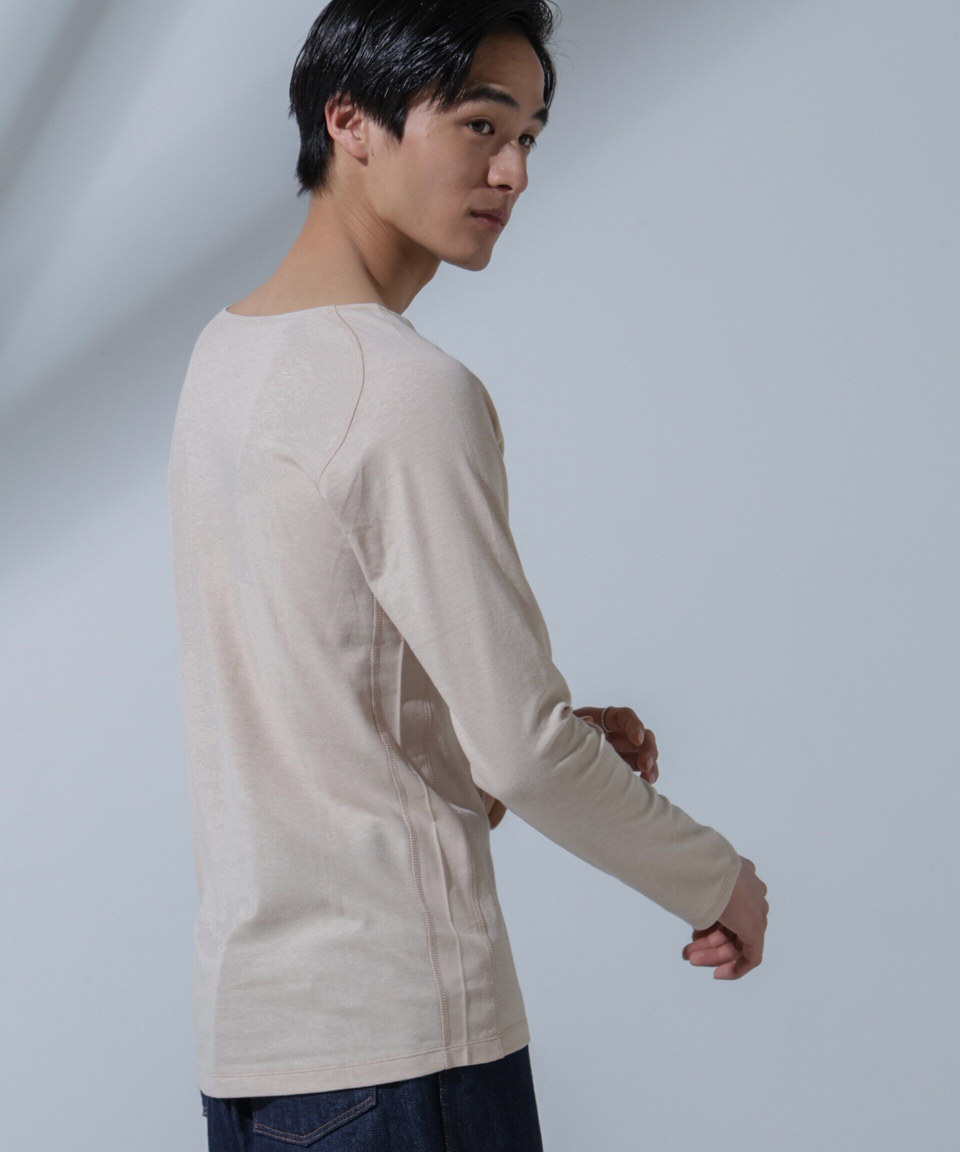 NANO universe「Anti Soaked(R)Plus インナーTシャツ 長袖」|Tシャツ・カットソー|