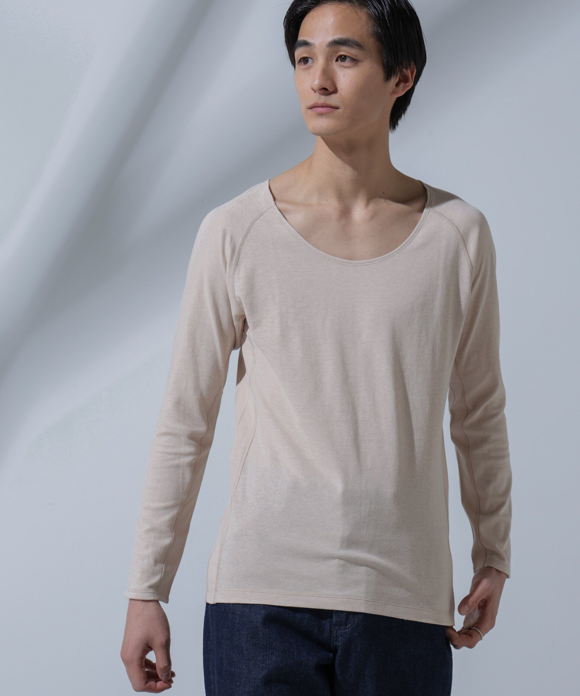 NANO universe「Anti Soaked(R)Plus インナーTシャツ 長袖」|Tシャツ・カットソー|