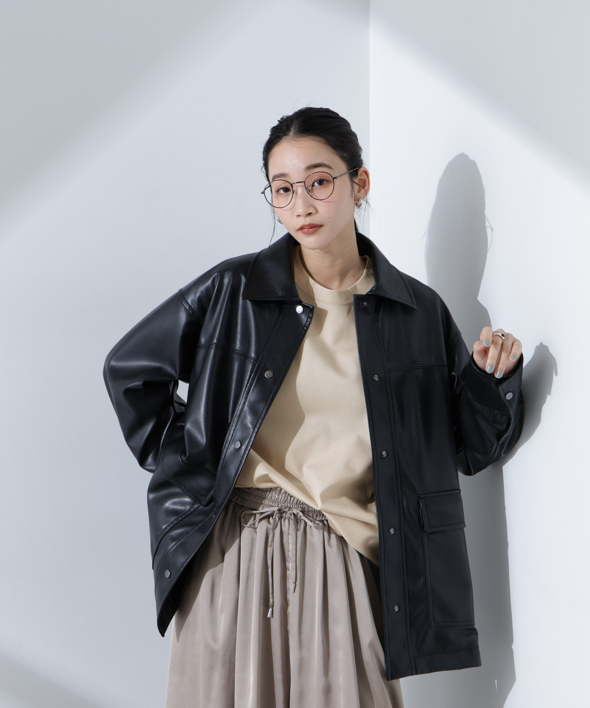 NANO universe「Anti SmellスムースシルケットロングスリーブTシャツ」|Tシャツ・カットソー|