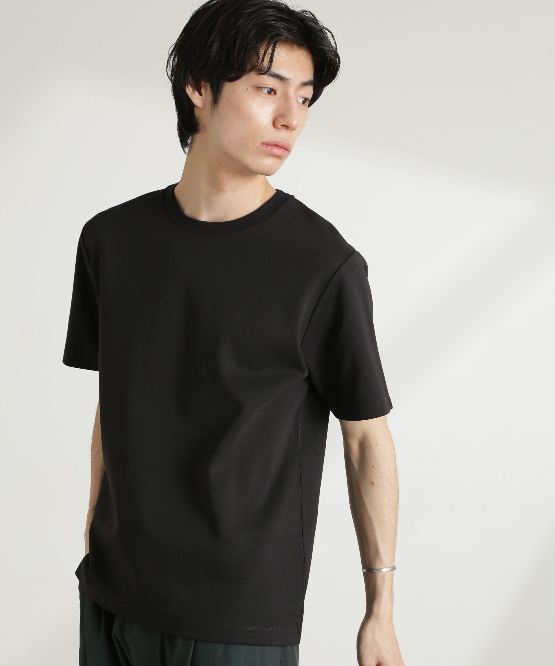 NANO universe「ダブルスムースクルーネックTシャツ 半袖」|Tシャツ・カットソー|