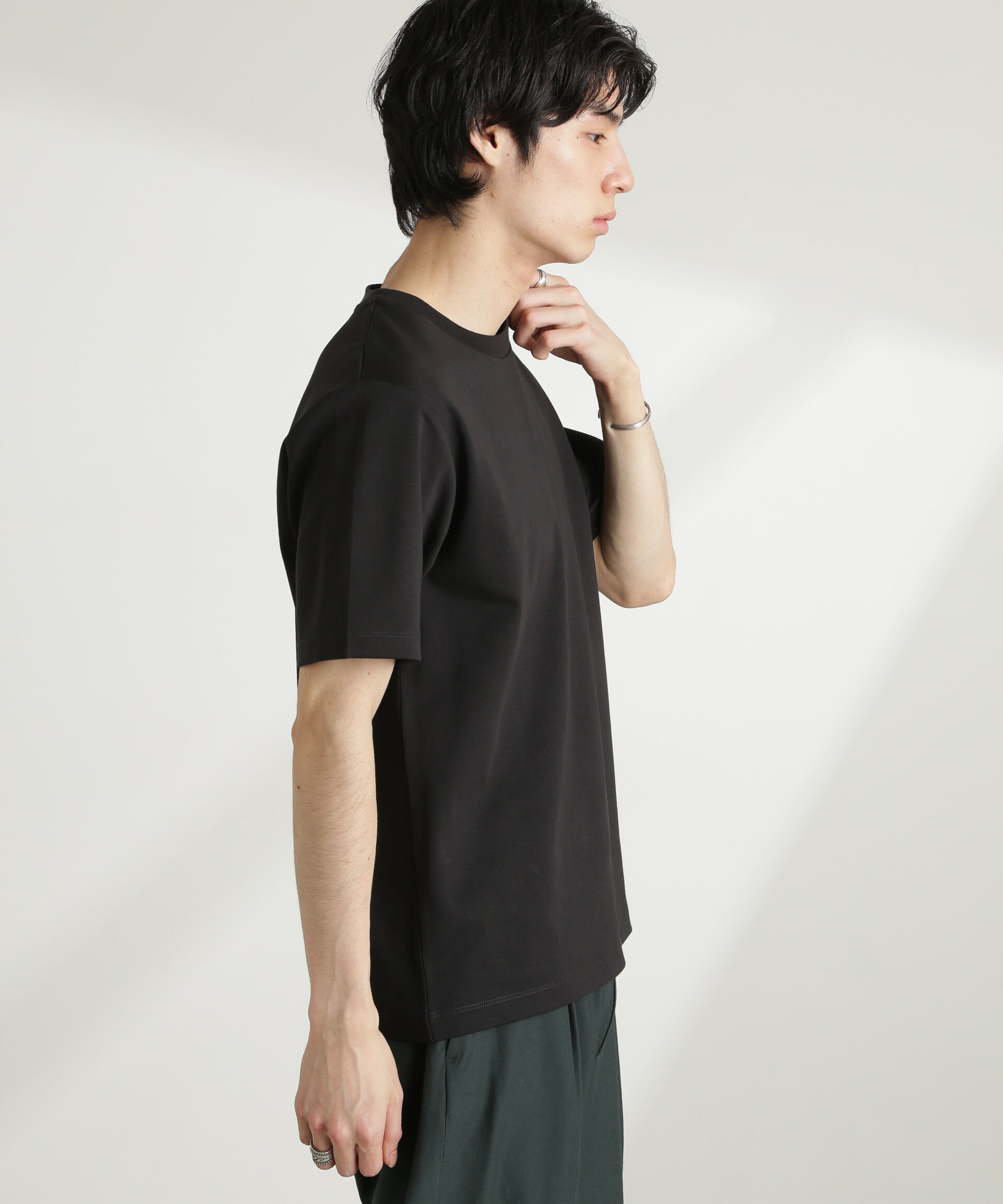 NANO universe「ダブルスムースクルーネックTシャツ 半袖」|Tシャツ・カットソー|