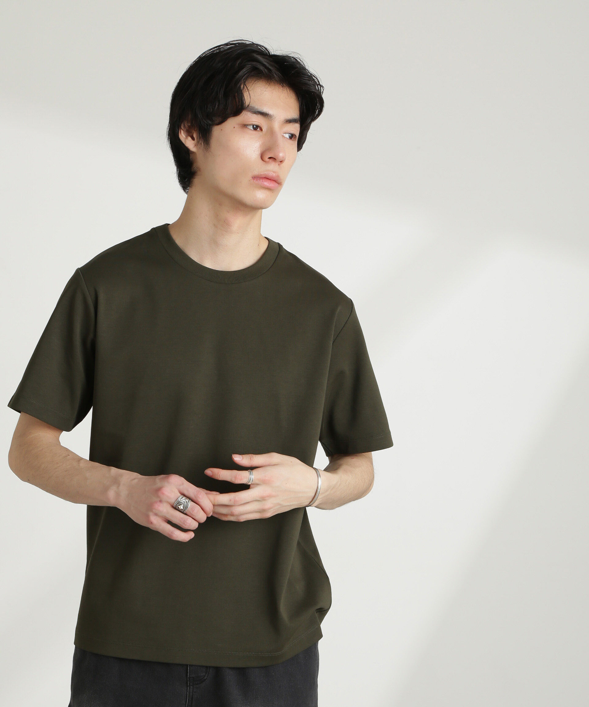 NANO universe「ダブルスムースクルーネックTシャツ 半袖」|Tシャツ・カットソー|