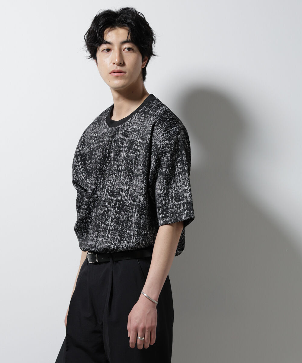 nano･universe「パターンジャガードワイドTシャツ」|Tシャツ・カットソー|