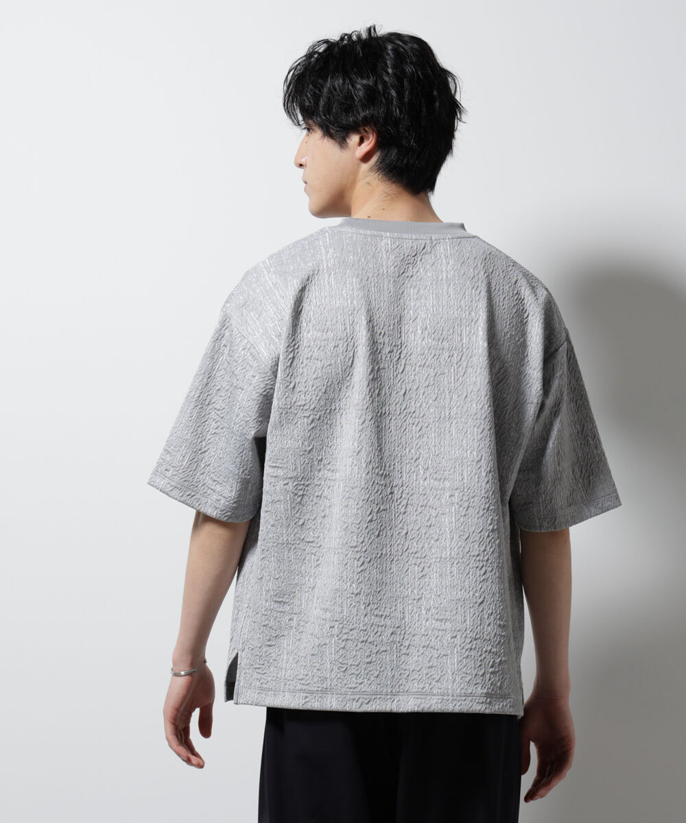 nano･universe「パターンジャガードワイドTシャツ」|Tシャツ・カットソー|