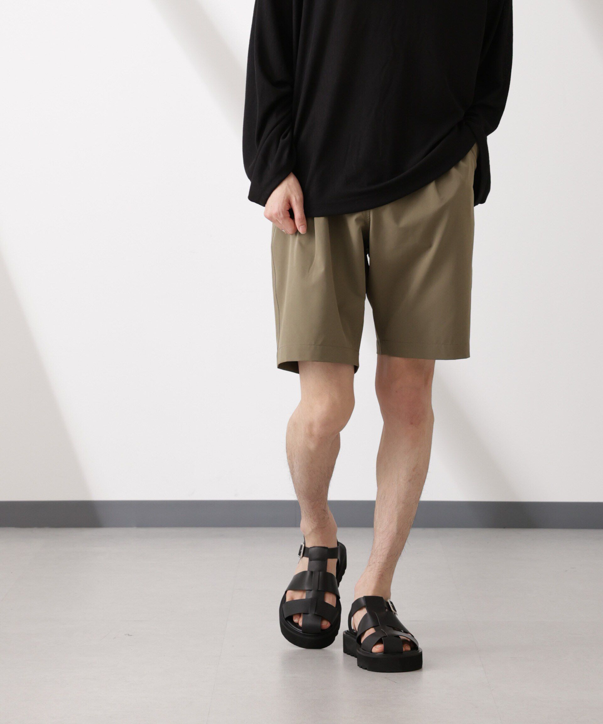  「ライトウェイトストレッチ ショートパンツ(セットアップ可)」|その他|カーキ