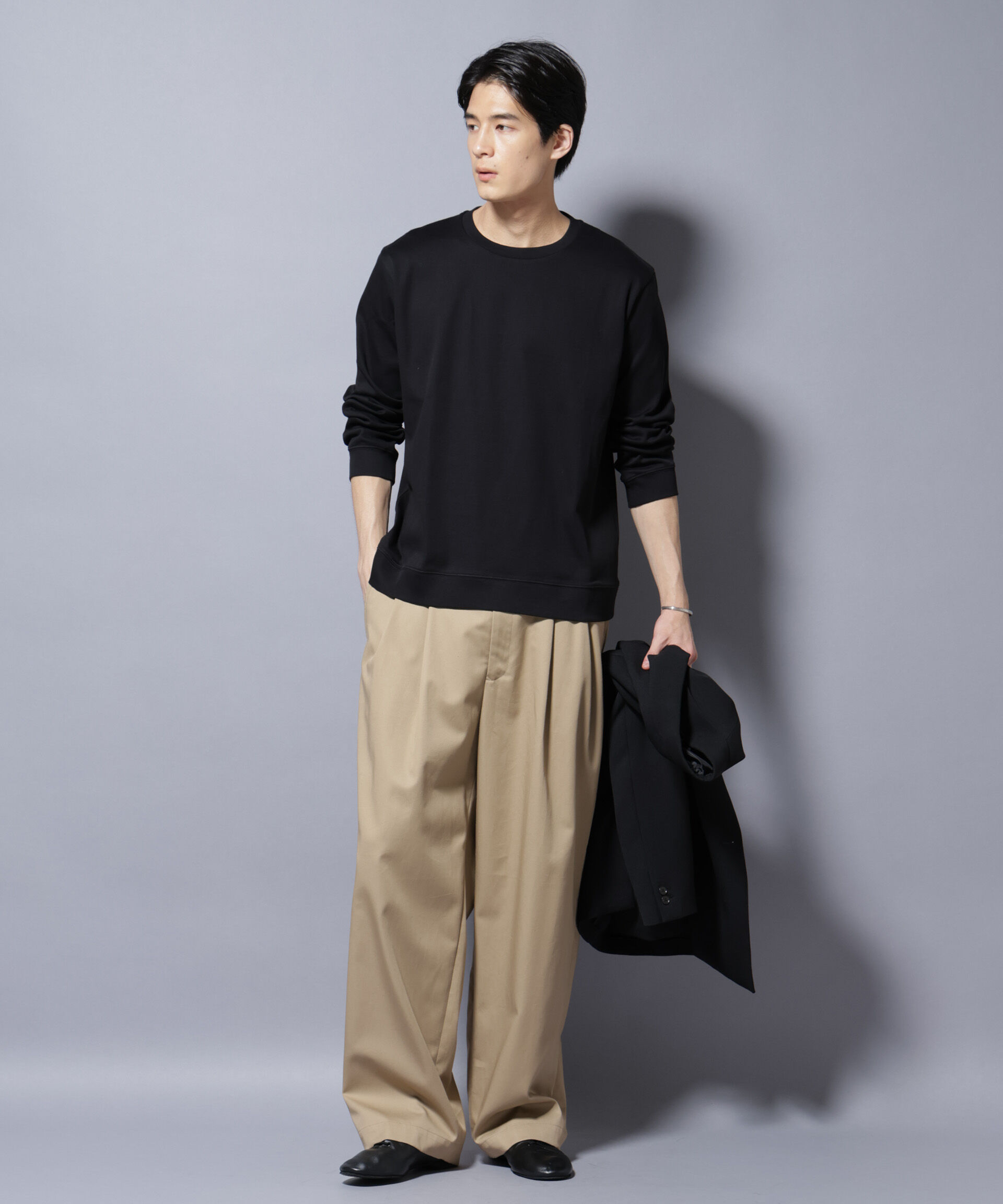 nano･universe「「FORMAL JERSEY」 クルーネックカットソー長袖」|Tシャツ・カットソー|