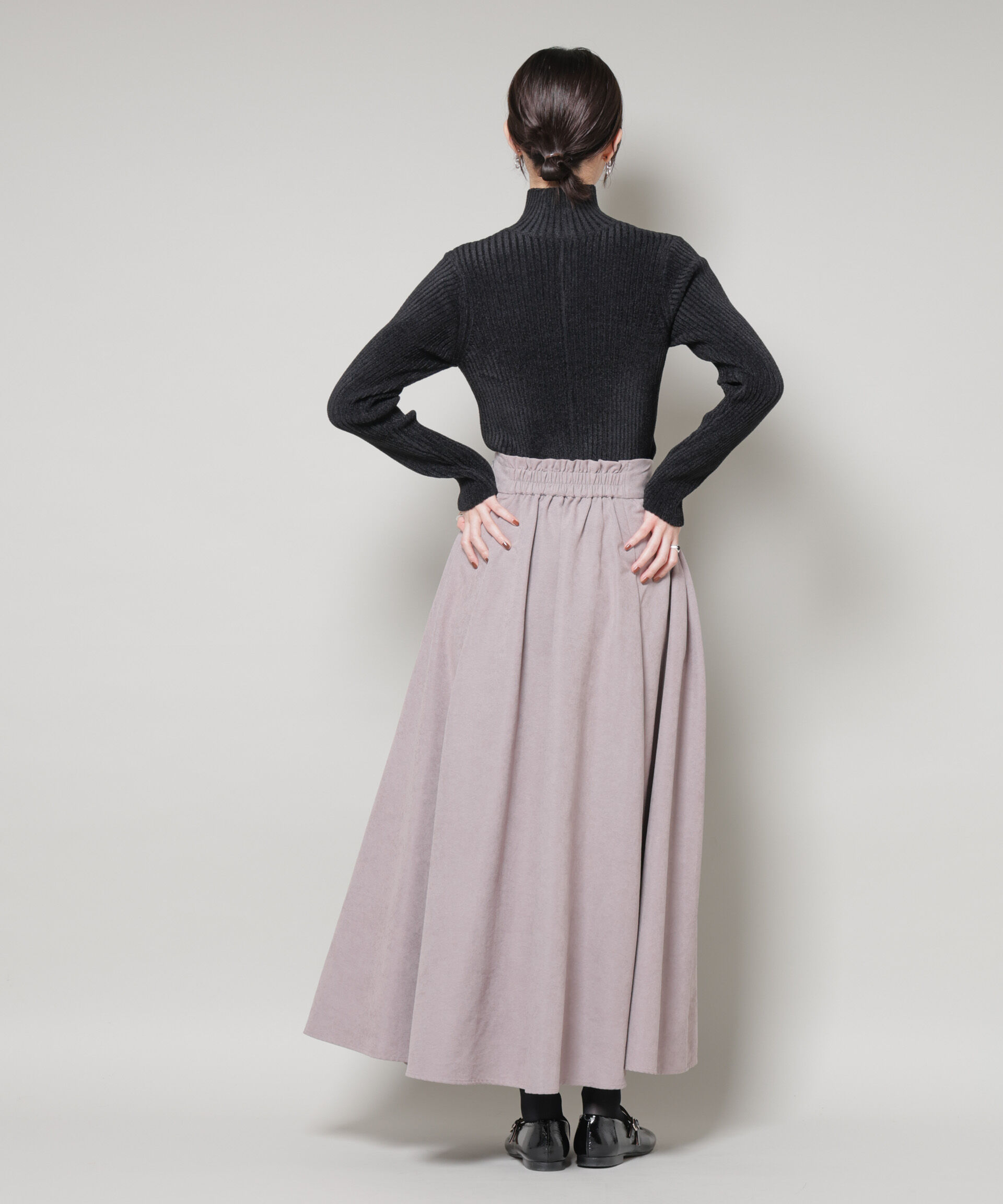 nano･universe「起毛ピーチギャザーボリュームスカート」|スカート|