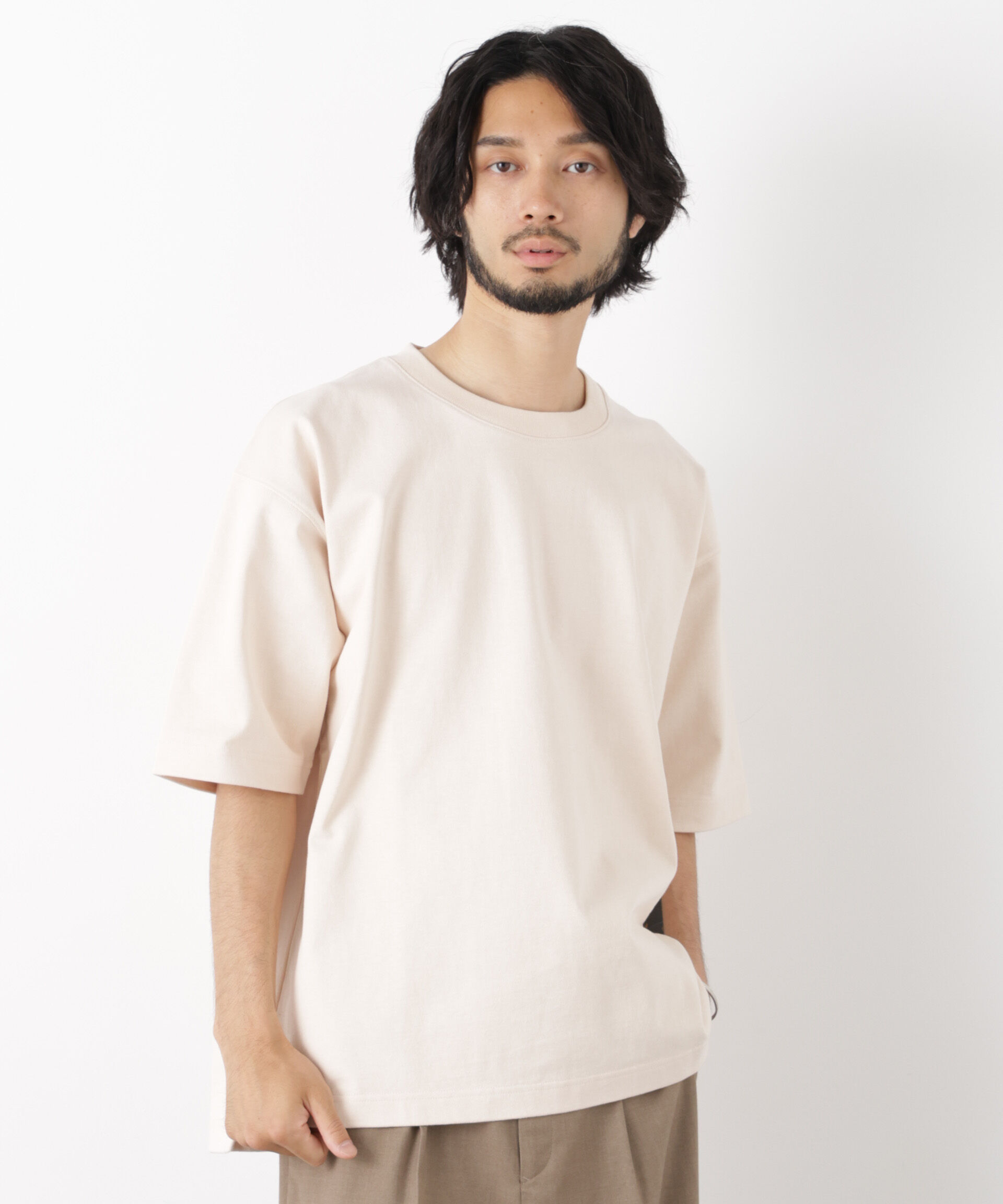 NANO universe「ヘビーウェイトカラーTシャツ 半袖」|Tシャツ・カットソー|