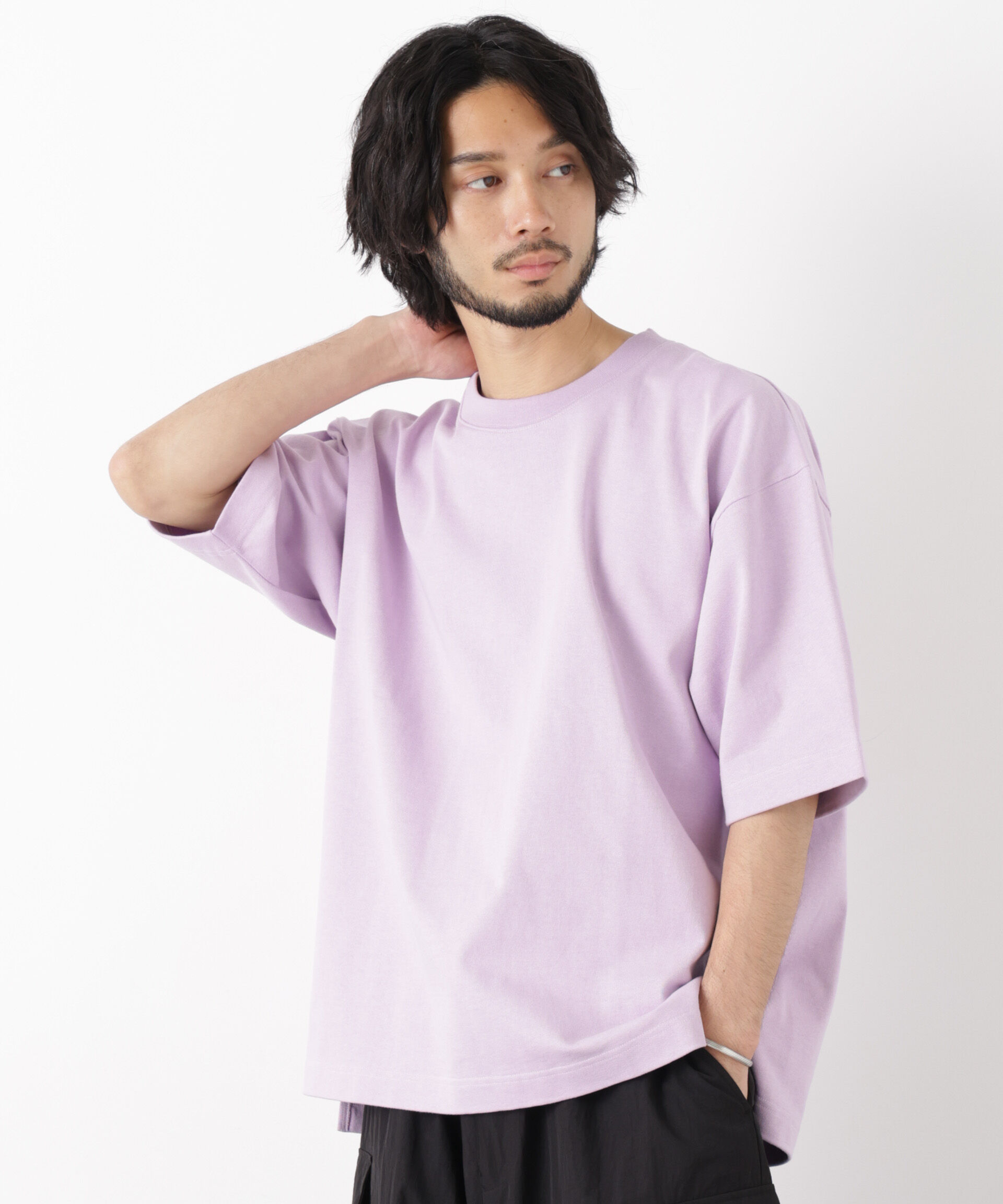 NANO universe「ヘビーウェイトカラーTシャツ 半袖」|Tシャツ・カットソー|