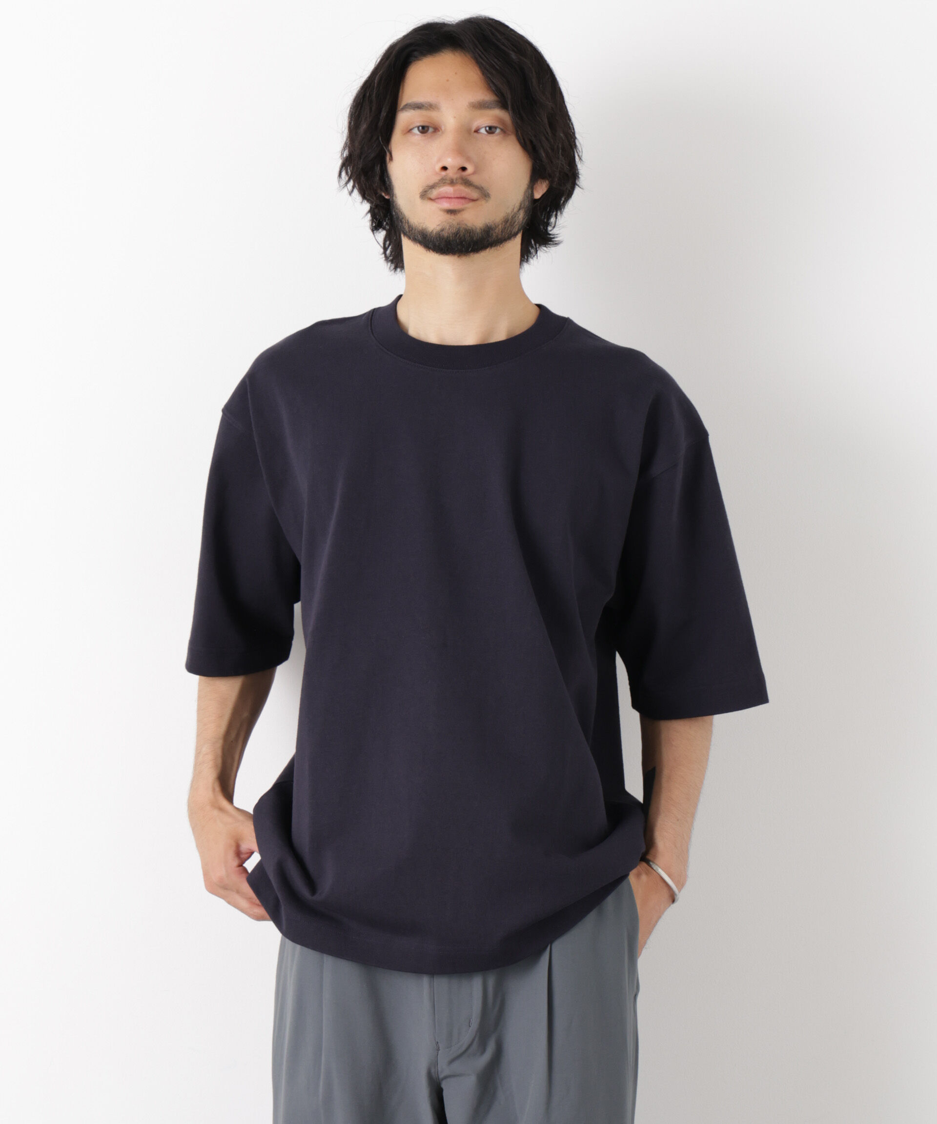 NANO universe「ヘビーウェイトカラーTシャツ 半袖」|Tシャツ・カットソー|